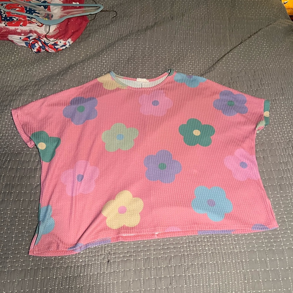 Floral Pink Women's Tunic Top